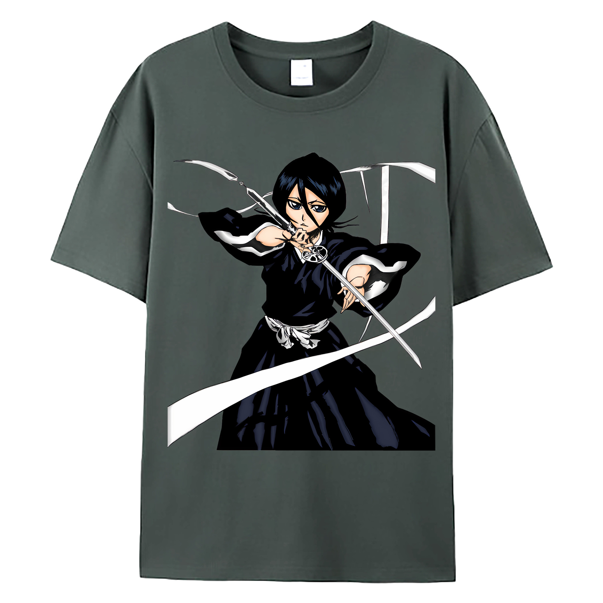 （画像用） ブリーチ 朽木ルキア BLEACH Kuchiki Rukia 綿100％ メンズ半袖Tシャツ｜肌触りやわらか＆通気性